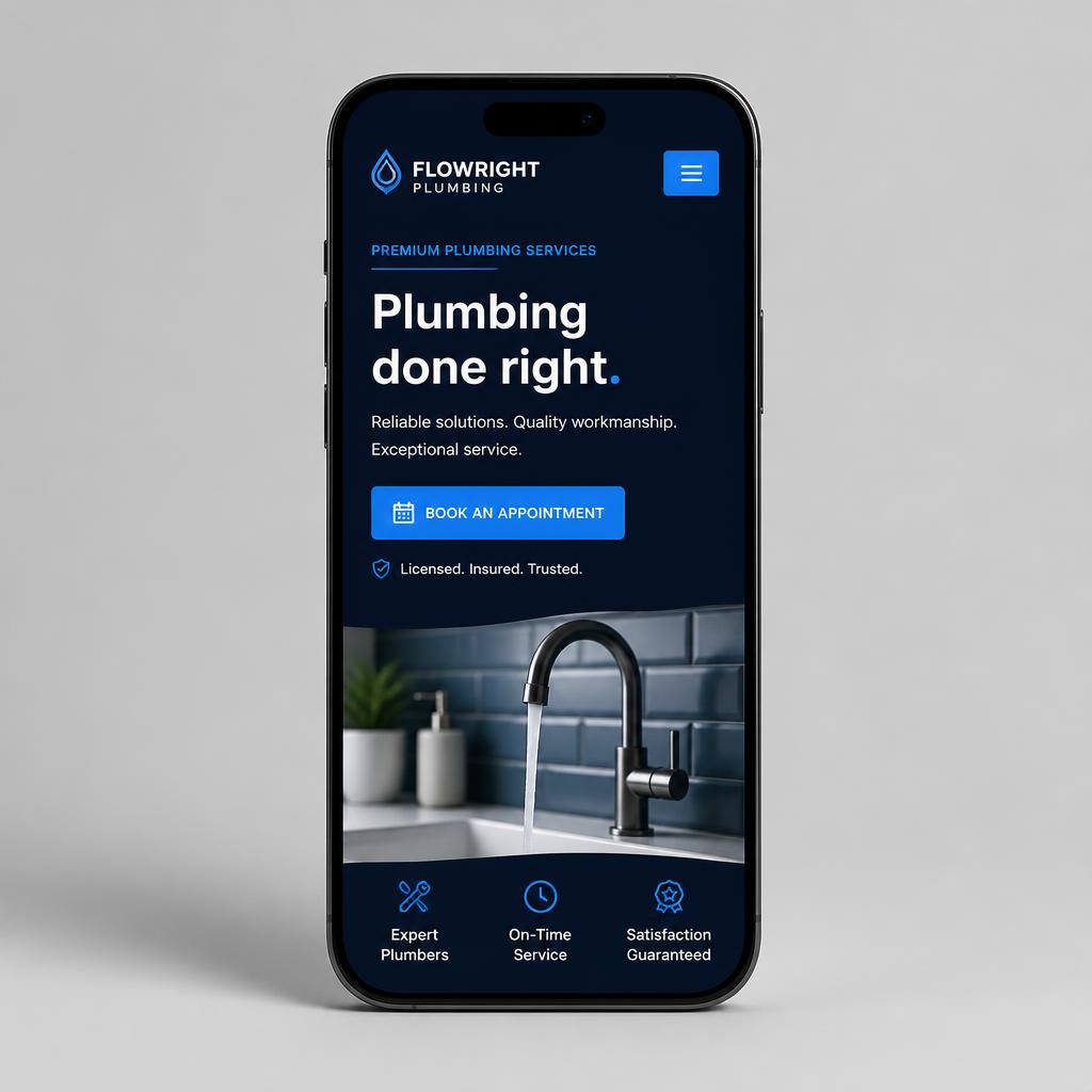 ATP Plumbing mobile website design